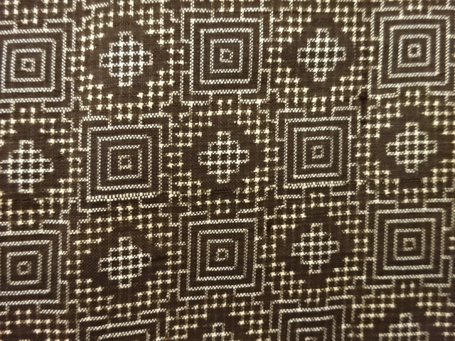 JAPANESE KIMONO / SILK / DORO OSHIMA TSUMUGI / WOVEN SQUARE